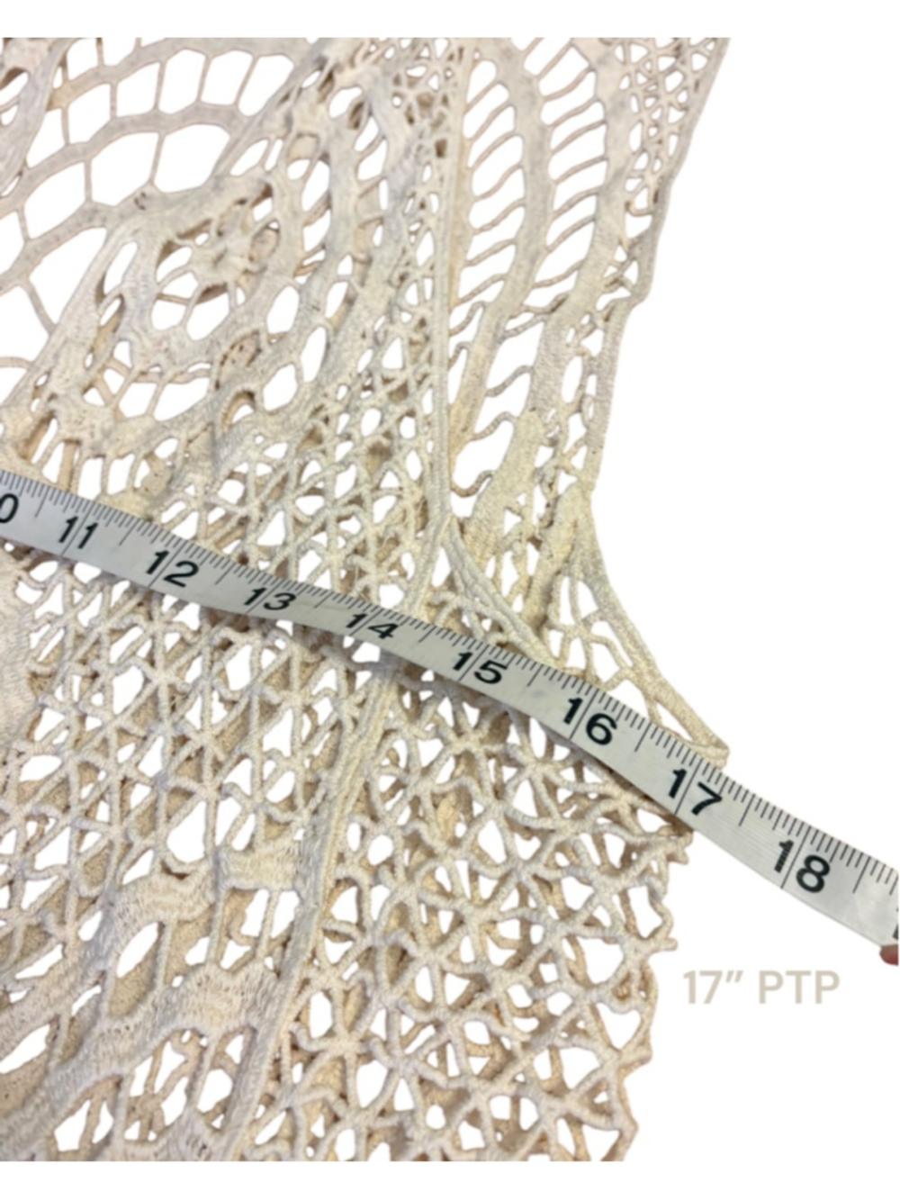 Boho Crochet Fringe Longline Vest, O/S, Festival Cover-up Duster - Picture 11 of 13